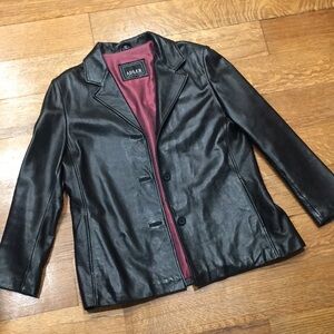 Women's Black Leather Jacket
